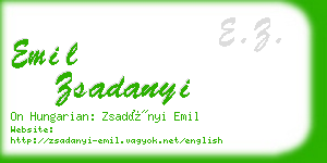 emil zsadanyi business card